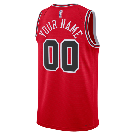 Personalisiertes Chicago Bulls Red Icon Trikot