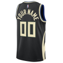 Personalisiertes Milwaukee Bucks Schwarz Fast Statement-Trikot