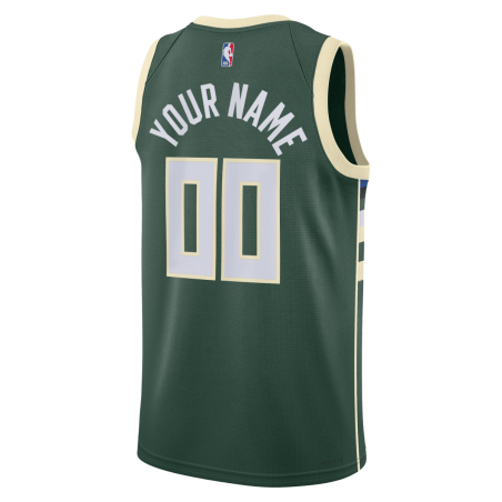 Personalisiertes Milwaukee Bucks Hunter Grün Icon Trikot