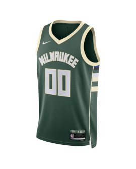 Personalisiertes Milwaukee Bucks Hunter Grün Icon Trikot