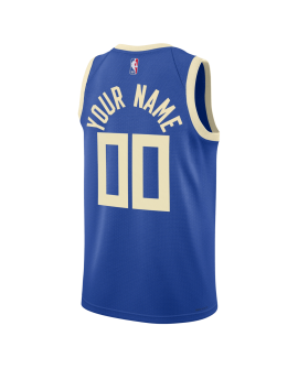 Personalisiertes Milwaukee Bucks Royal City Edition-Trikot