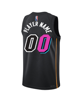 Personalisiertes Miami Heat Schwarz Mashup Trikot
