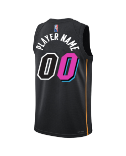 Personalisiertes Miami Heat Schwarz Mashup Trikot