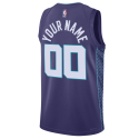 Personalisiertes Lila-Statement-Trikot der Charlotte Hornets
