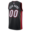 Personalisiertes Miami Heat Schwarz Icon Trikot