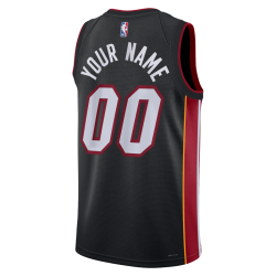Personalisiertes Miami Heat Schwarz Icon Trikot