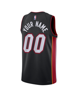 Personalisiertes Miami Heat Schwarz Icon Trikot