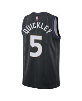 Immanuel Quickley #5 Toronto Raptors Schwarz City Edition-Trikot