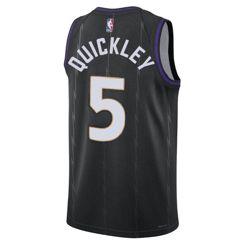 Immanuel Quickley #5 Toronto Raptors Schwarz City Edition-Trikot