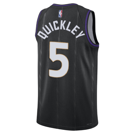 Immanuel Quickley #5 Toronto Raptors Schwarz City Edition-Trikot