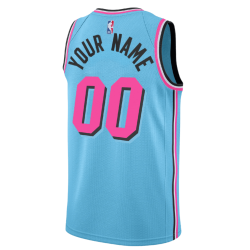 Personalisiertes blaues Miami Heat ViceWave-Trikot