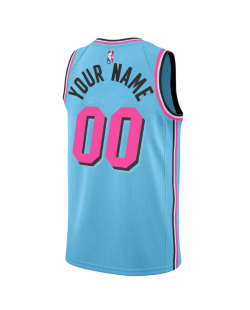 Personalisiertes blaues Miami Heat ViceWave-Trikot