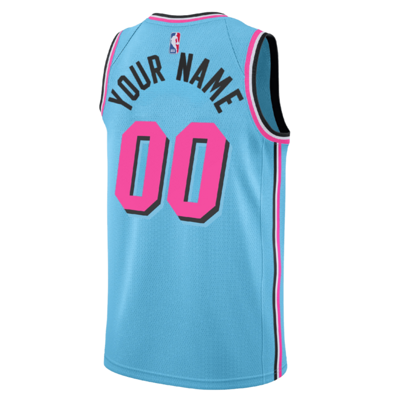 Personalisiertes blaues Miami Heat ViceWave-Trikot