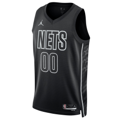 Personalisiertes schwarzes Statement-Trikot der Brooklyn Nets