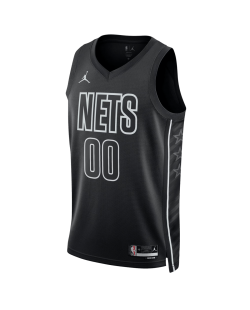Personalisiertes schwarzes Statement-Trikot der Brooklyn Nets