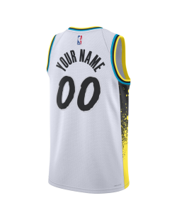 Personalisiertes Weiß City Edition-Trikot der Indiana Pacers