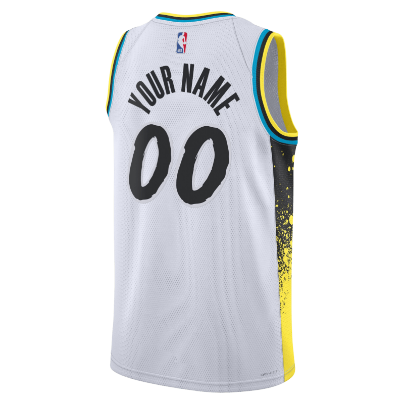Personalisiertes Weiß City Edition-Trikot der Indiana Pacers