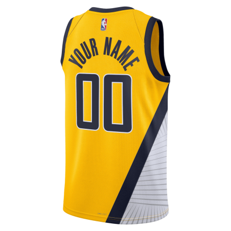 Personalisiertes Gold-Statement-Trikot der Indiana Pacers