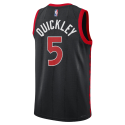 Schwarzes Statement-Trikot der Toronto Raptors von Immanuel Quickley #5