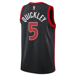 Schwarzes Statement-Trikot der Toronto Raptors von Immanuel Quickley #5