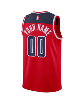 Benutzerdefiniertes personalisiertes Jersey der Washington Wizards Red Icon