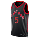 Schwarzes Statement-Trikot der Toronto Raptors von Immanuel Quickley #5