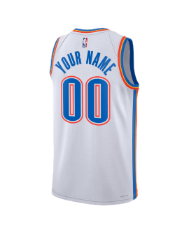 Personalisiertes Oklahoma City Thunder Weiß Association-Trikot