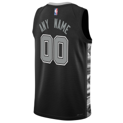 Personalisiertes schwarzes Statement-Trikot der San Antonio Spurs