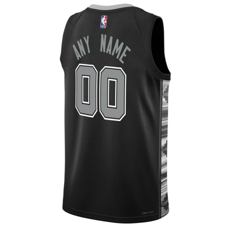 Personalisiertes schwarzes Statement-Trikot der San Antonio Spurs