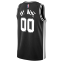 Personalisiertes schwarzes Icon-Trikot der San Antonio Spurs