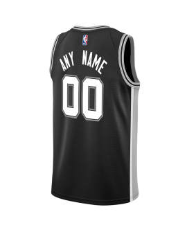 Personalisiertes schwarzes Icon-Trikot der San Antonio Spurs