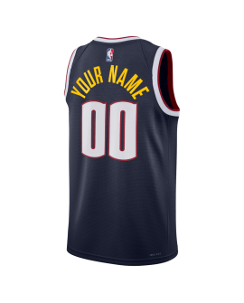 Benutzerdefiniertes Denver Nuggets Navy Icon personalisiertes Trikot