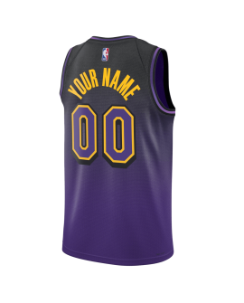Personalisiertes Purple City Edition-Trikot der Los Angeles Lakers
