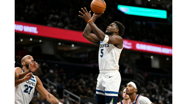 Anthony Edwards erzielt 35 Punkte als Timberwolves Wizards, 141-115 reißen