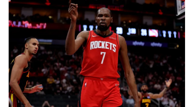 Kevin Durant, Rockets stoppen Hawks' 11-Spiel-Sieg-Reihe
