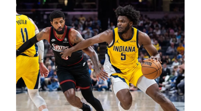 Tyrese Maxey erzielt 32 Tore, um die Sixers vor den Pacers zu führen