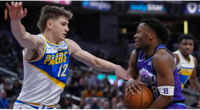 Isaiah Collier hat Karrierehöchst 22 Assists als Jazz Beat Pacers 131-122 mit 7 Spielern