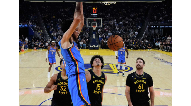 Shai Gilgeous-Alexander erzielt 30 Punkte als Thunder kurzhandige Warriors 131-94 schlägt