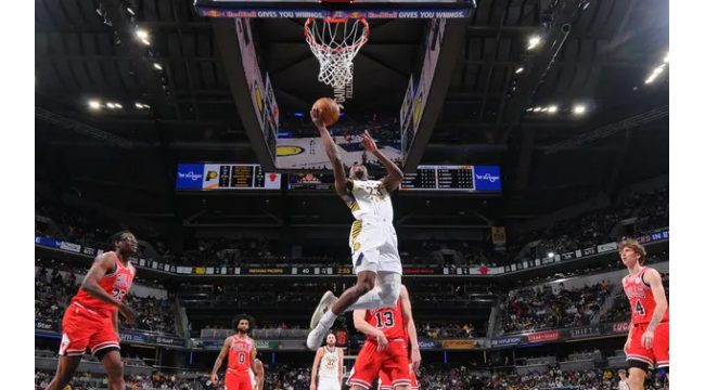 Aaron Nesmith macht go-ahead Layout und Spiel-sparende Block, als Pacers Rallye vorbei Bulls 113-110