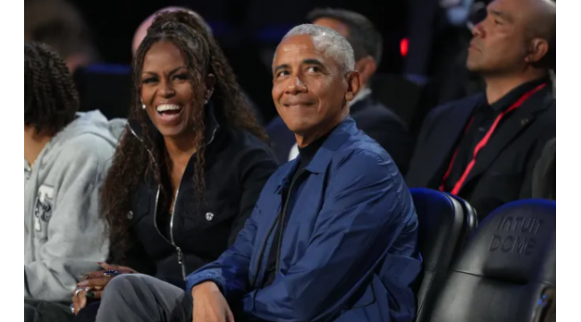 Ex-US-Präsident diskutiert NBA internationales Wachstum, jabs Reggie Miller