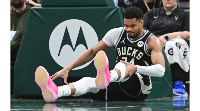 Giannis Antetokounmpo (Knie, Knochenbluten) wird in 1 Woche neu bewertet