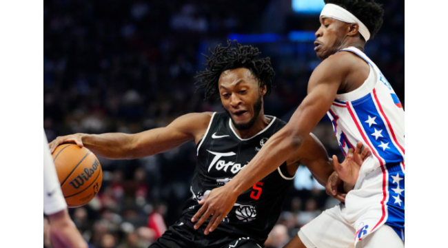 Maxey erzielt 33, als die 76ers die erste Hälfte mit 80 Punkten gegen die Raptors 115-102 schlagen